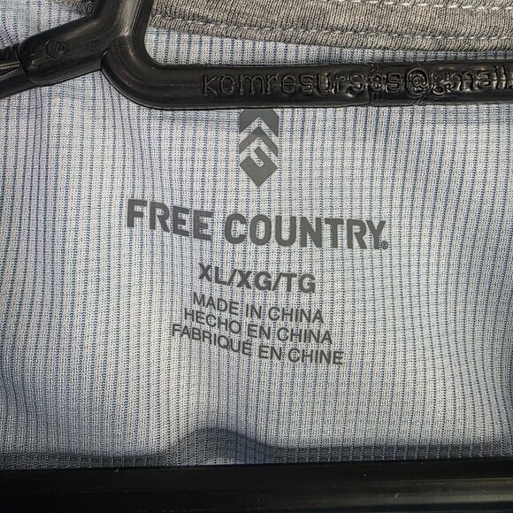 Mens Free Country Blue Tie Dye Micro Tech T Shirt Short Sleeve Crew Neck Size XL - Picture 4 of 10